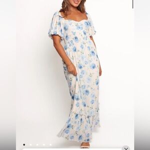 Devon Maxi Short Sleeve Dress - Summer Song Petal & Pup